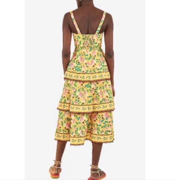 NWT Farm Rio Cashew Tiered Midi dress - Picture 6 of 13